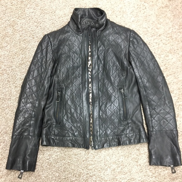 Jackets & Blazers - Bod & Christensen Black Leather Moto Jacket
